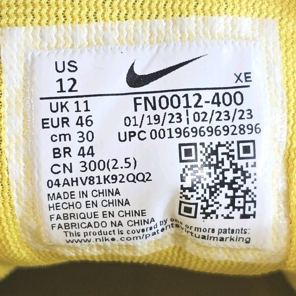 Nike Air Zoom Pegasus 40 Club America Blue Yellow FN0012-400 - Men\'s Size 12 main image 7